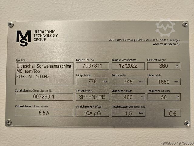 Ultraschallgerät MS Ultraschall Technologie GmbH SonxTop Fusion 20kHz