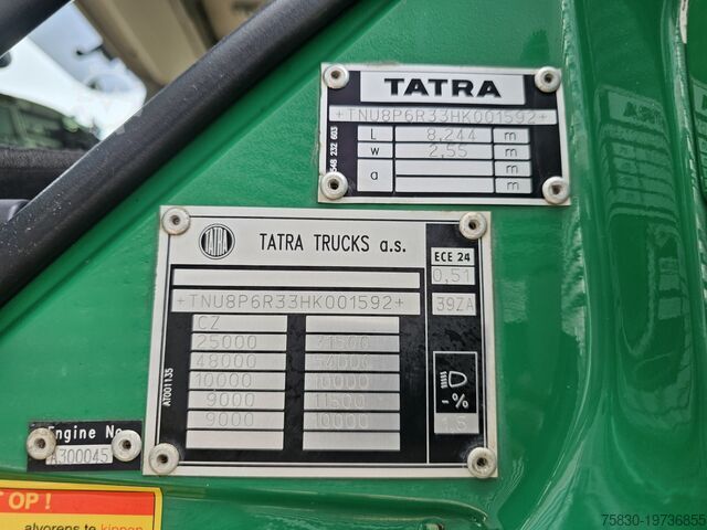 Tipper with crane Tatra 6X6 / T158/II  / 2 SIDE TIPPER - HMF Z CRANE