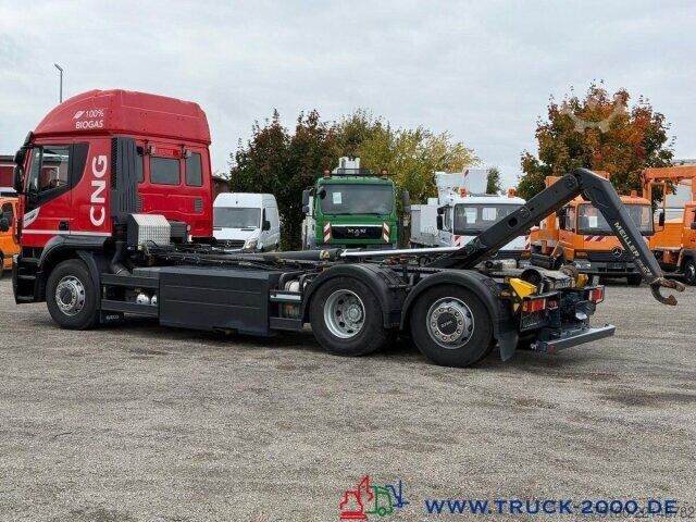 Roll-off tipper truck Iveco Stralis AT260 CNG Erdgas 6x2 Meiller RS2165 FB
