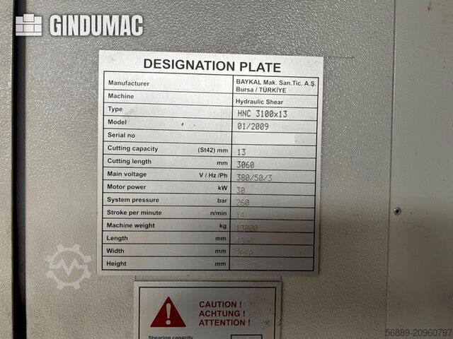 Baykal HNC 3100x13 Baykal HNC 3100x13