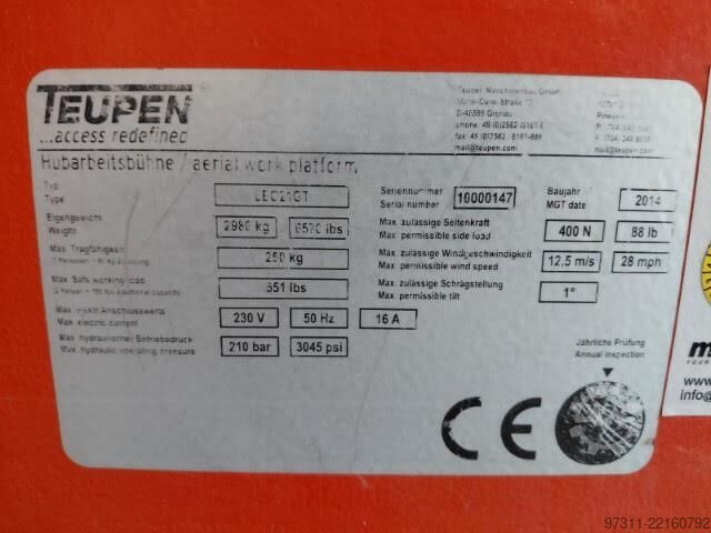 Aerial platform Teupen LEO 21 GT