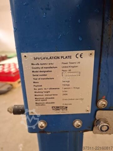Aerial platform Power TOWERS PECOLIFT
