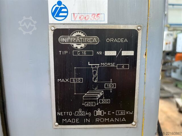Pillar Drilling Machine INFRAETIREA ORADEA G 16