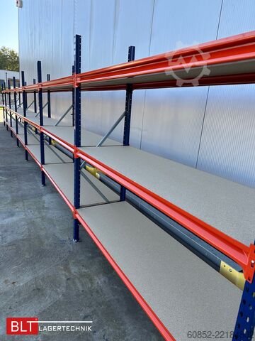 Wide span storage rack ca. 28,55 lfm. Weitspannregale H: 200 cm T: 60 cm , 400 kg Fachlast , 3 Ebenen