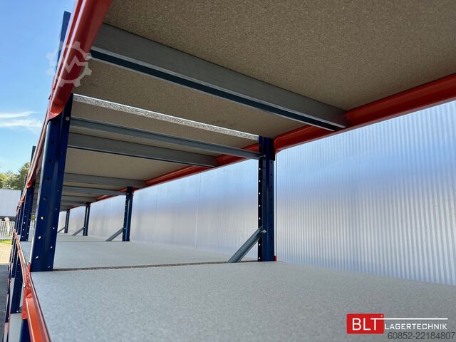 Wide span storage rack ca. 57 lfm. Weitspannregale H: 200 cm T: 80 cm , 400 kg Fachlast , 4 Ebenen
