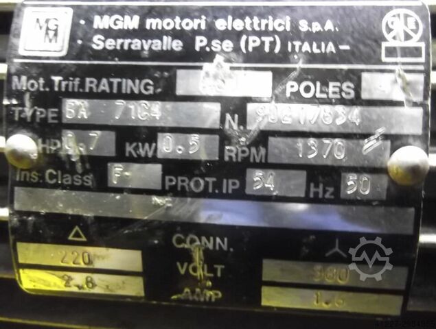 Adjustable gear motor 0.55 kW 64-218 rpm Ferri F30/R