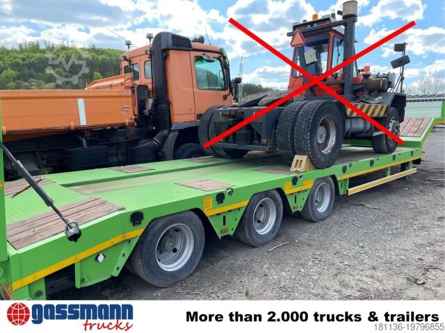 Low loader semitrailer  ALPSAN 56t, hydr. Rampen, Verbr. auf 3m