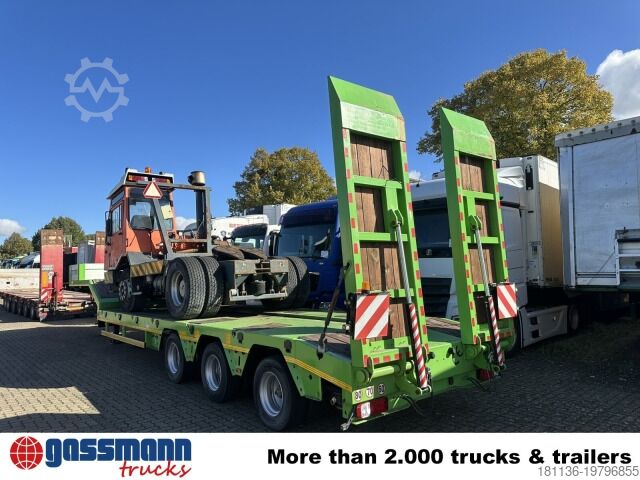 Low loader semitrailer  ALPSAN 56t, hydr. Rampen, Verbr. auf 3m