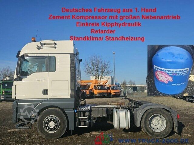 Standard tractor unit MAN TGX 18.460 Zement Silokompressor + Kipphydraulik