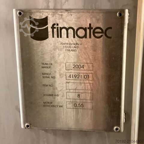 8000 Liter isolierter Rührwerksbehälter aus V2A mit Balkenrührwerk Fimatec B0129