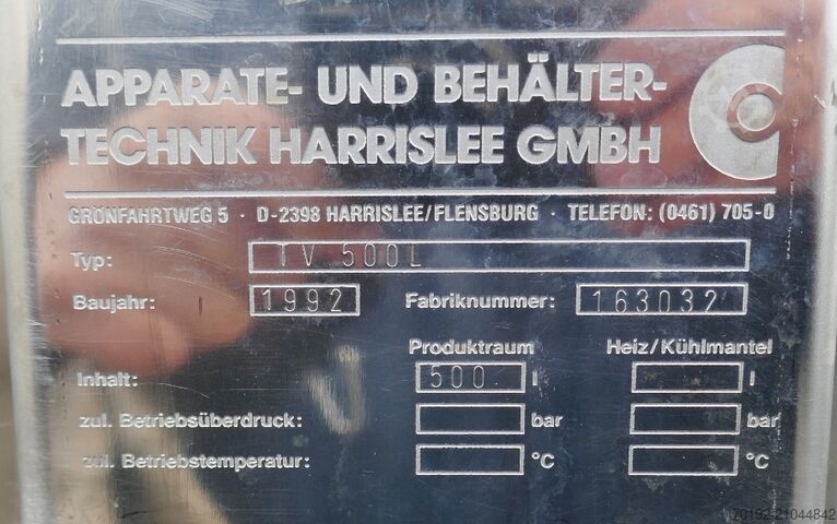500 Liter Behälter aus V4A Apparate- und Behältertechnik Harrislee B0122
