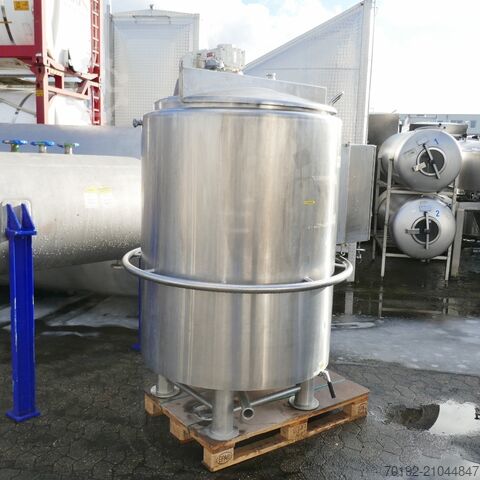 1085 liter heatable/coolable agitator tank made of V4A stainless steel with propeller agitator Pierre Guerin B0120