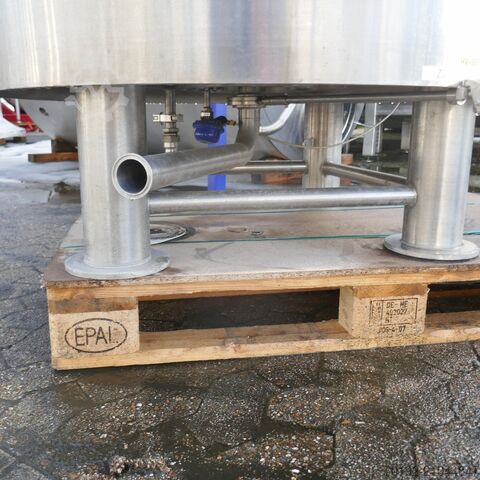 1085 liter heatable/coolable agitator tank made of V4A stainless steel with propeller agitator Pierre Guerin B0120