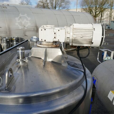 1085 liter heatable/coolable agitator tank made of V4A stainless steel with propeller agitator Pierre Guerin B0120