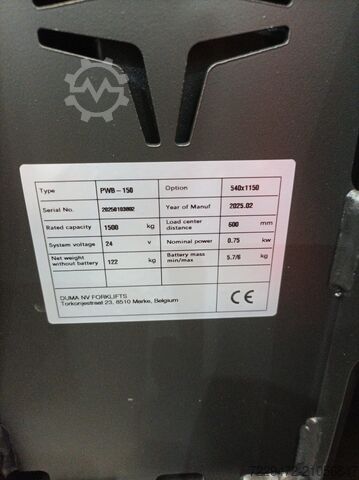 Manual pallet jack Noblelift PWB-150