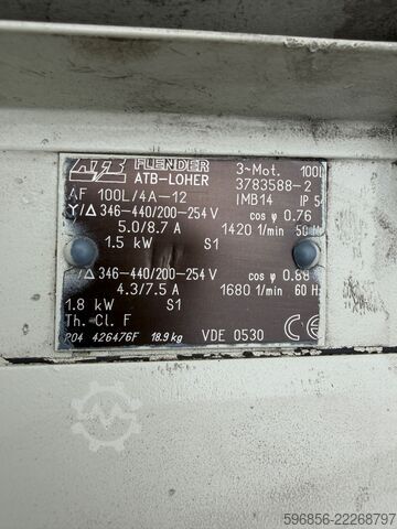 Rietschle VFT 40 (111) vacuum pump 1.5 kW 40–48 m³/h 150 mbar Rietschle VFT 40 (111) Vakuumpumpe 1,5 kW 40–48 m³/h 150 mbar Rietschle VFT 40 (111) Vakuumpumpe 1,5 kW 40–48 m³/h 150 mbar