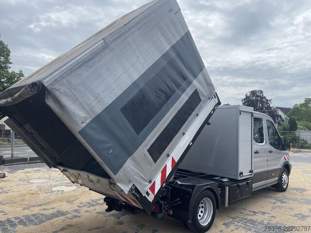 Curtain sider van Ford Transit Kipper aus 1.Hand+Klima+AHK+EU5