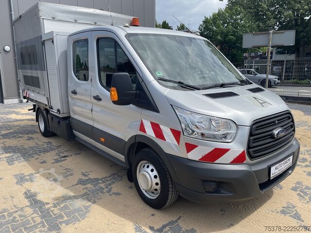 Curtain sider van Ford Transit Kipper aus 1.Hand+Klima+AHK+EU5