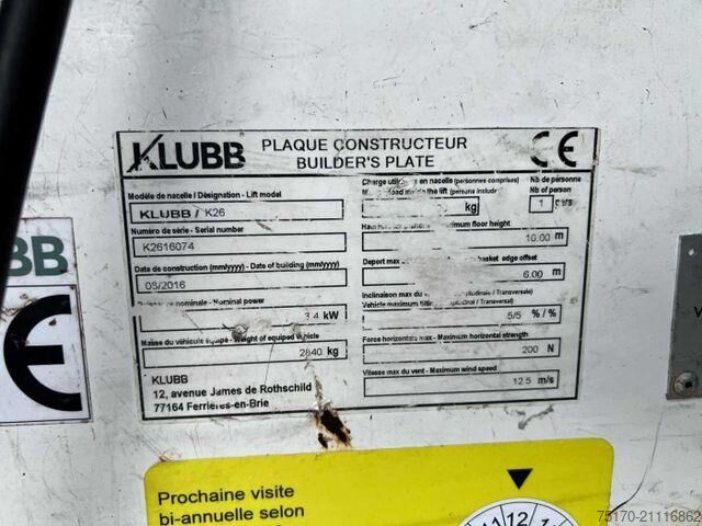 Lkw-Arbeitsbühne Renault Master 2.3 dCi / KLUBB K26, 12m