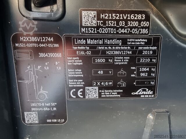 Gabelstapler Linde E 16 L mit sehr guter Ausstattung!