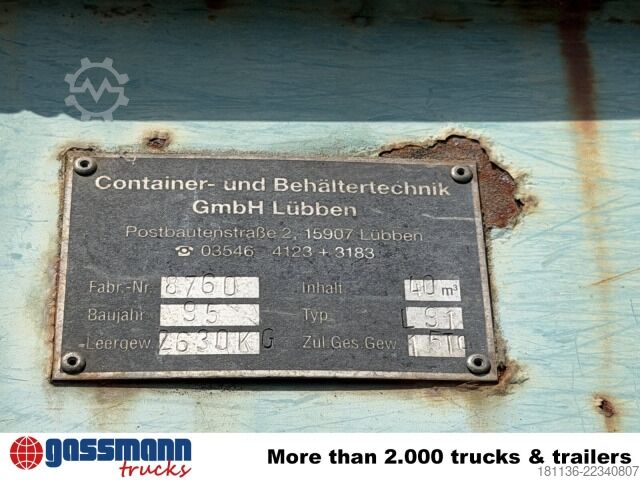 Abrollcontainer  Abrollcontainer mit Flügeltüren ca. 40m³