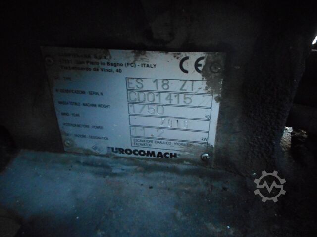 Mini excavator Micro excavator Eurocomach ES 18 ZT ( 1.750 KG )