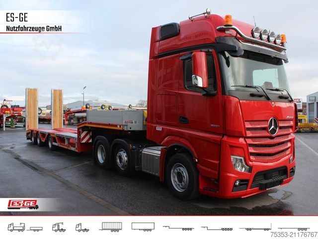 Low loader semitrailer FAYMONVILLE MAX Trailer MAX100 Semi-Tieflader Radmulden