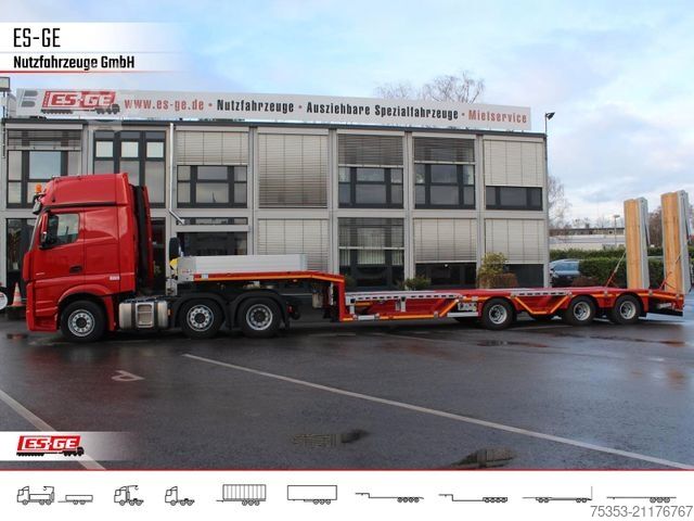 Low loader semitrailer FAYMONVILLE MAX Trailer MAX100 Semi-Tieflader Radmulden