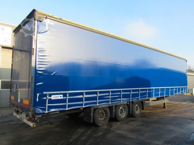 Auflieger mit Pritsche & Plane SCHMITZ CARGOBULL Mega Varios Bremsbeläge 90%Reifen 60% NEUE PLANE