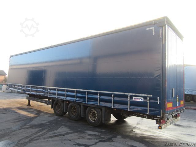 Auflieger mit Pritsche & Plane SCHMITZ CARGOBULL Mega Varios Bremsbeläge 90%Reifen 60% NEUE PLANE