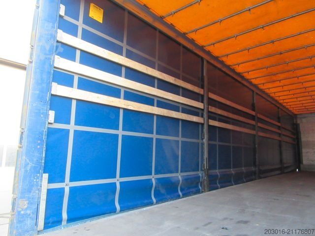 Auflieger mit Pritsche & Plane SCHMITZ CARGOBULL Mega Varios Bremsbeläge 90%Reifen 60% NEUE PLANE