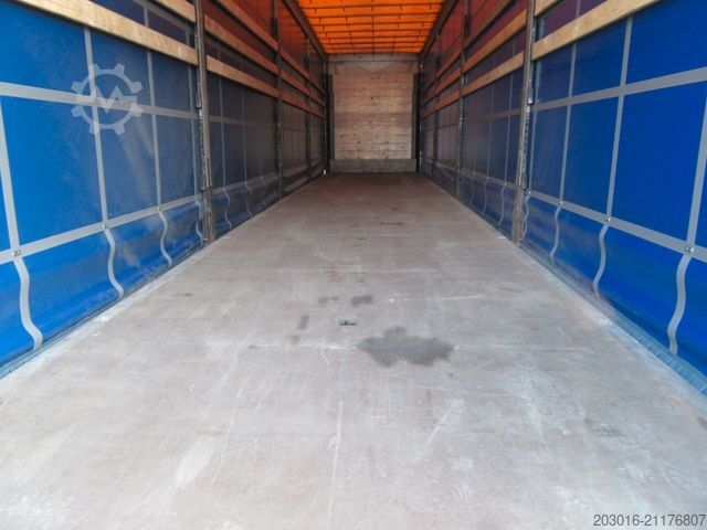 Auflieger mit Pritsche & Plane SCHMITZ CARGOBULL Mega Varios Bremsbeläge 90%Reifen 60% NEUE PLANE