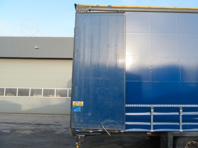 Auflieger mit Pritsche & Plane SCHMITZ CARGOBULL Mega Varios Bremsbeläge 90%Reifen 60% NEUE PLANE