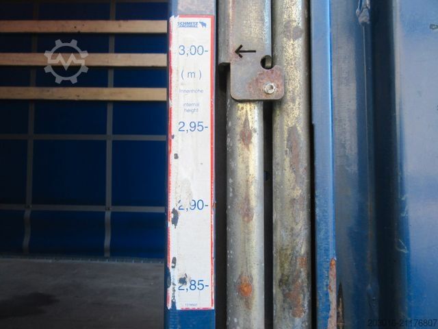 Auflieger mit Pritsche & Plane SCHMITZ CARGOBULL Mega Varios Bremsbeläge 90%Reifen 60% NEUE PLANE