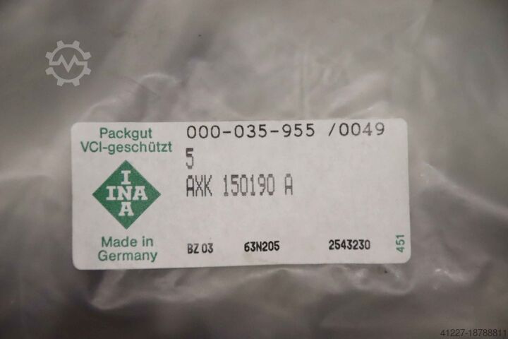 Axial-Zylinderrollenlager 5 Stück INA AXK 150190 A  190/150 mm