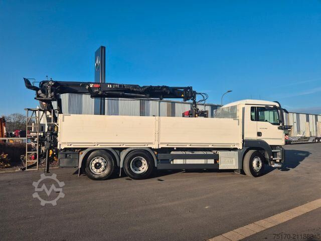Plattformanhänger MAN TGS 26.460 6x2 Baustoff / Hiab 177 K