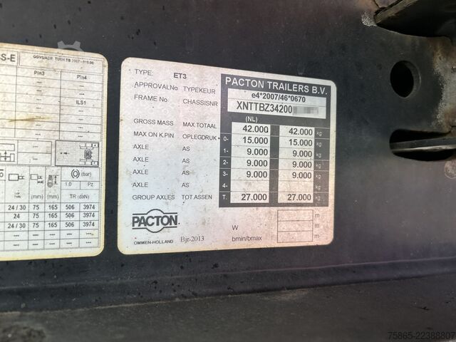 Refrigerated/freezer transport Pacton - Heiwo / Thermo King SLXe 300 -29 gr / FrigoBo...