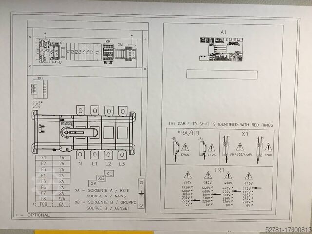 Baumaschine ATS Panel 800A - Max 550 kVA - DPX-27509