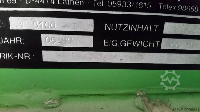 3297 - PAPER BALER BERGMANN BERGMANN PS 8100