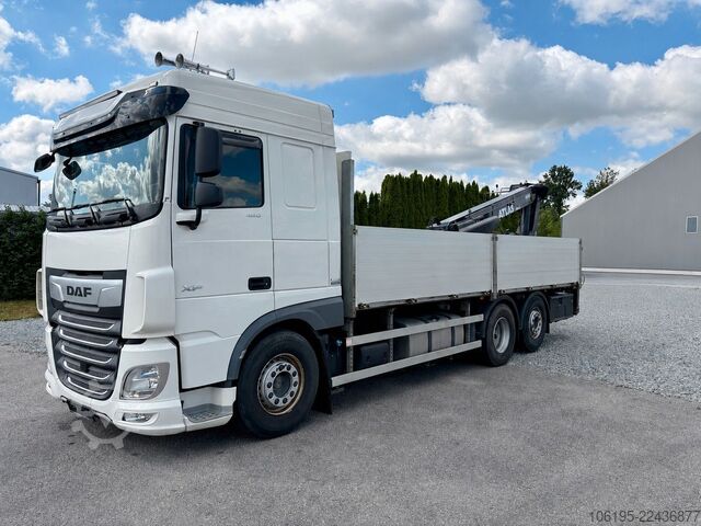 LKW mit Pritsche (offen) DAF XF 480 FAN Baustoff*Atlas 186.3 Kran Hochsitz 7m
