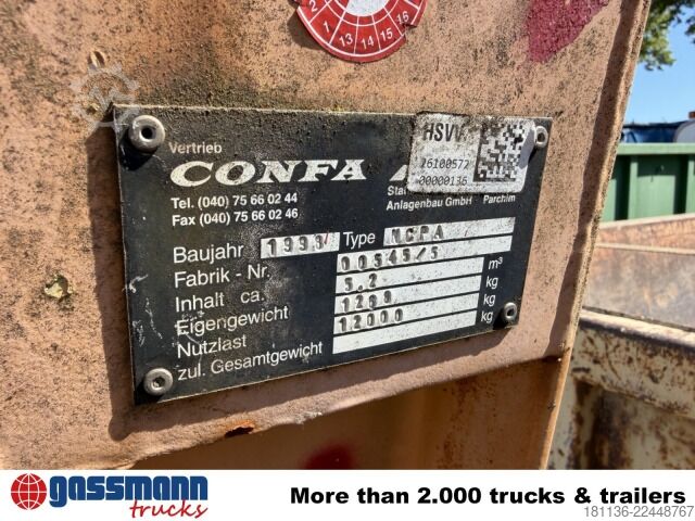 Roll-off container  Confa Abrollcontainer mit Flügeltür ca. 5m³,