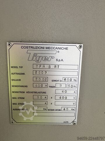 CNC bed milling machine TIGER TFA 5RT