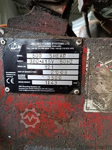 Alligator shear JMC Recycling 500 SHEAR