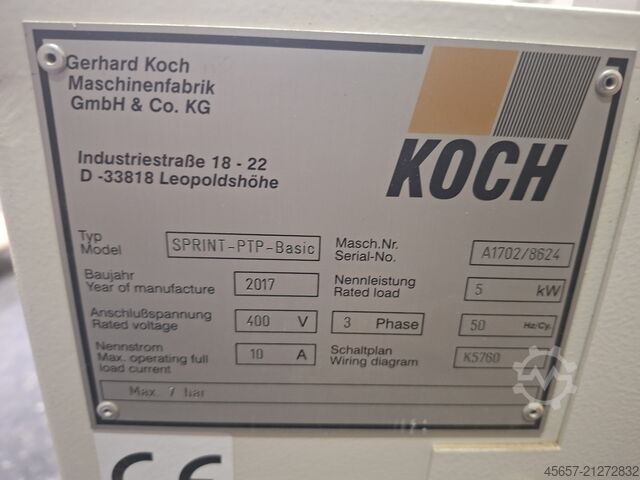 CNC-Dübelbohr- und Einpressmaschine Koch SPRINT-PTP Basic