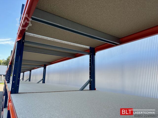 Wide span storage rack ca. 13,35 lfm. Weitspannregale H: 200 cm T: 80 cm , 400 kg Fachlast , 4 Ebenen