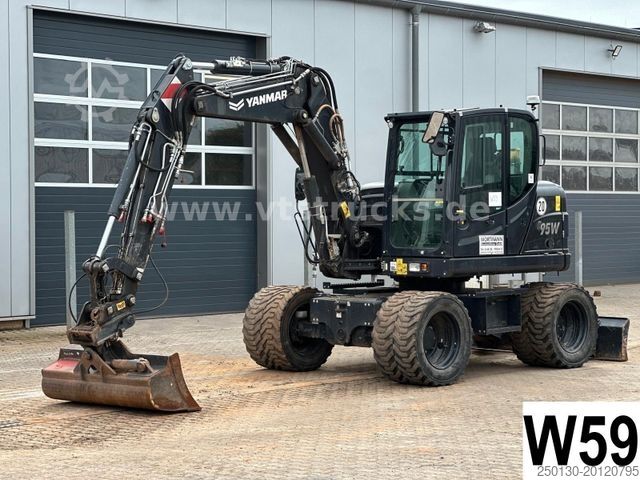 Mobile excavator YANMAR B95W 4x4 Radbagger Verstellausleger