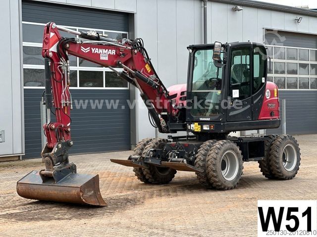 Mobile excavator YANMAR B75W 4x4 Radbagger erst 1.372 Std Roto Tilt