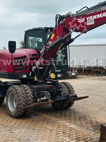Mobile excavator YANMAR B75W 4x4 Radbagger erst 1.372 Std Roto Tilt