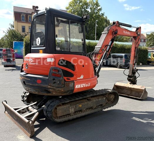 Minibagger KUBOTA KX 121-3, 3.980 kg, SW, Grabenräumer, 3 Löffel