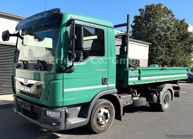 Dreiseitenkipper LKW MAN 8.220 TGL, Klima, 3 Sitze, 2x AHK, 1.Hand